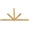 Ekena Millwork Kennewick Rough Sawn Timber Gable Bracket, Western Red Cedar, 96"W x 60"H x 2"D x 4"F, 15/12 Pitch GBW096X60X0204KEN00RWR - alternate 2